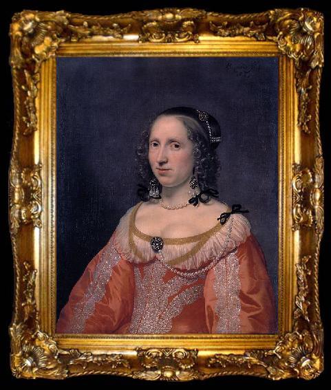 framed  Bartholomeus van der Helst Portrait of a woman, ta009-2